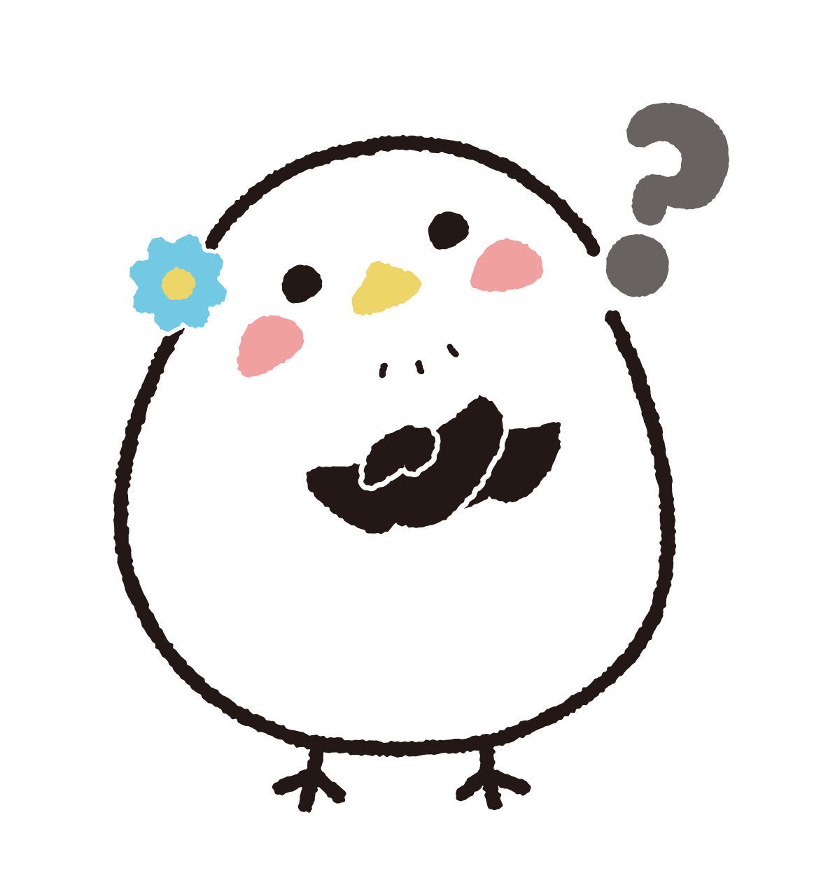 悩むシマエナガちゃん
