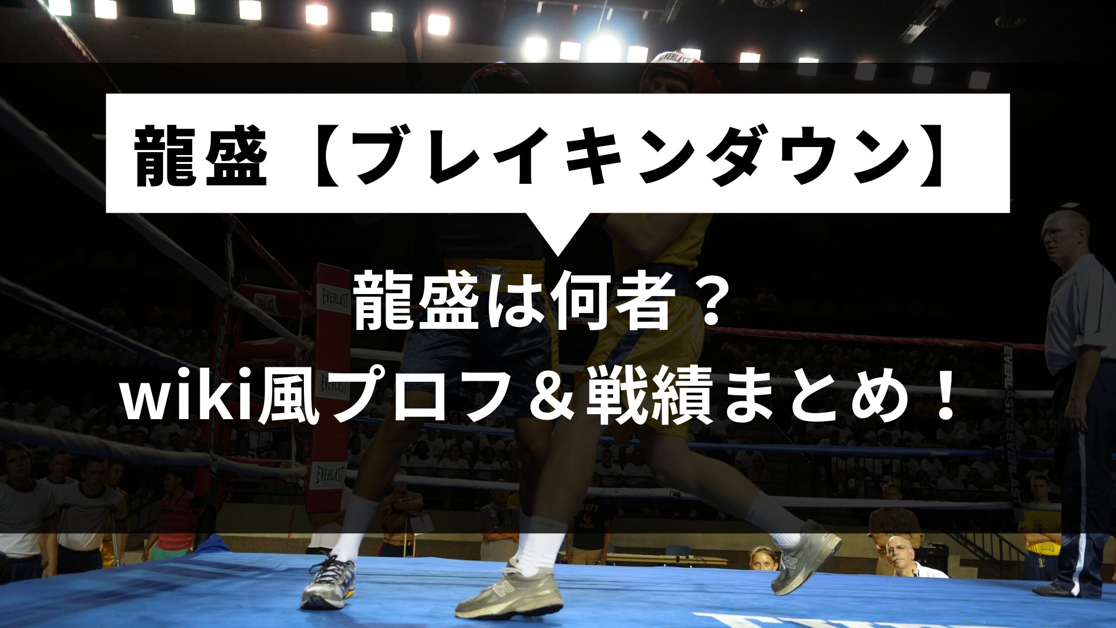 龍盛【ブレイキングダウン】は何者？wiki風プロフ＆戦績まとめ！